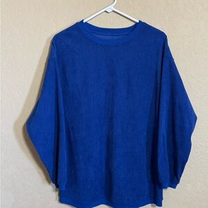 Vibrant Blue Corduroy Long Sleeve Top